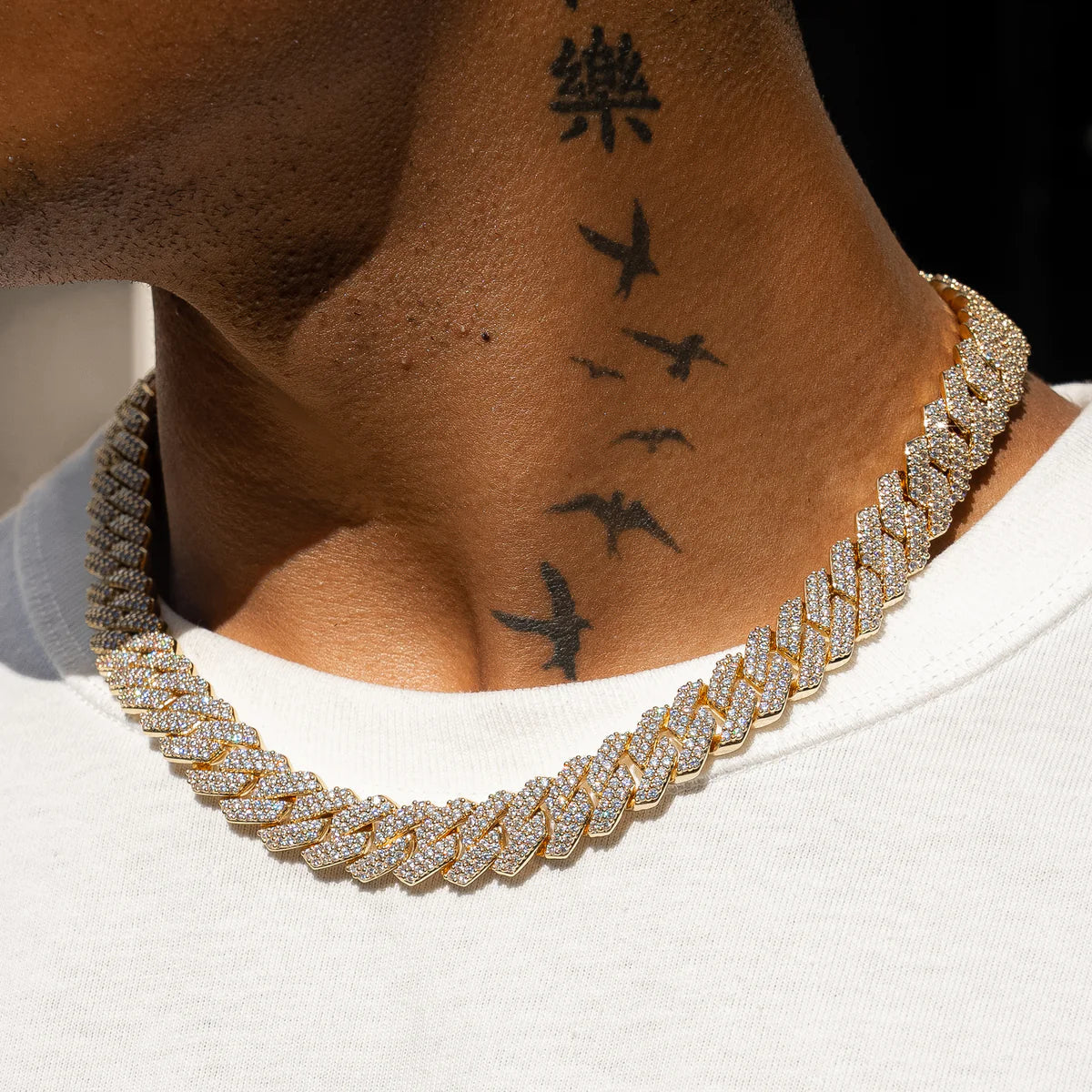 Luca Iced Prong Cuban Link Chain